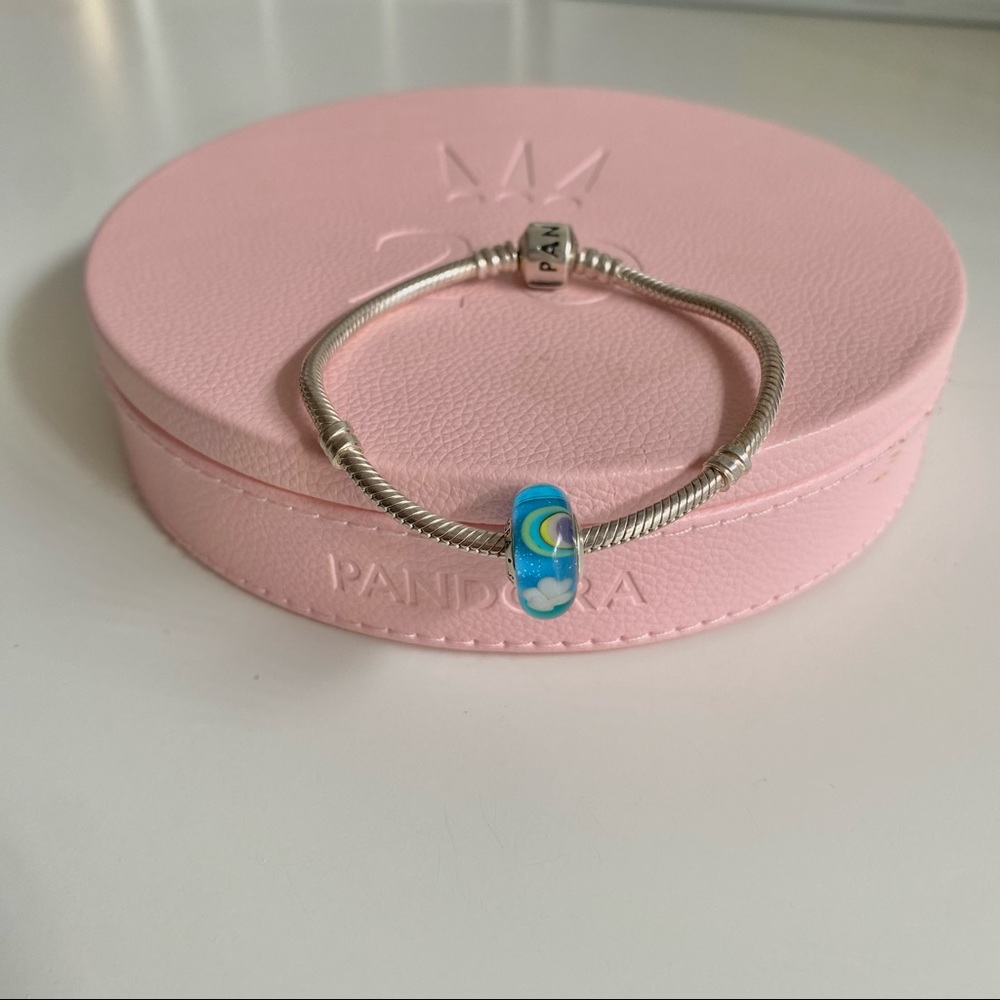 Pandora Iridescent Rainbow Murano Charm